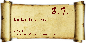 Bartalics Tea névjegykártya